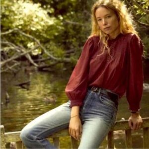 doen heirloom antonia top burnt henna